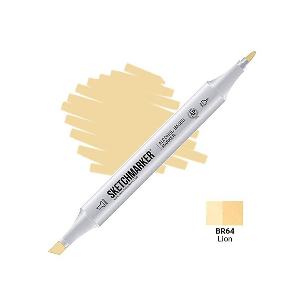Маркер перманентный двусторонний "Sketchmarker", BR64 лев
