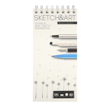 Скетчбук "Sketch&Art", 18.5х25 см , 170 г/м2, 80 листов, на спирали