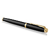 Ручка-роллер Parker "IM Black Lacquer GT", 0.5 мм, черный, золотистый, стерж. черный - 4
