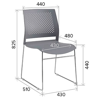 Стул для посетителей EVERPROF Neo, белый - 2