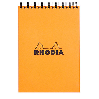 Блокнот "Rhodia", A5, 80 листов, линейка, оранжевый