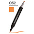 Маркер перманентный двусторонний "Sketchmarker Brush", O52 забавный апельсин