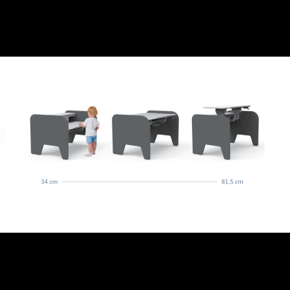 Стол Comf-Pro Elephant Desk UR-3, 1155х700х(340-815) мм, белый, серый - 8