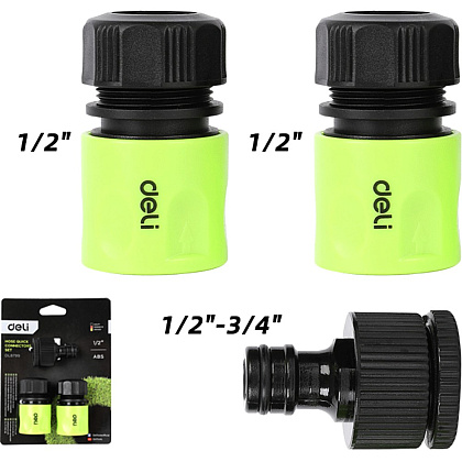 Набор соединителей-коннекторов Deli GS EDL8799, 1/2", 3 шт. - 2
