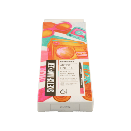 Ручка капиллярная "Sketchmarker Artist fine pen Mid", 6 шт - 4