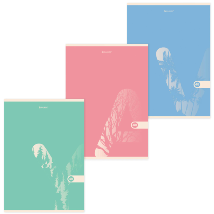 Тетрадь "Pastel", А4, 48 листов, в клетку, ассорти