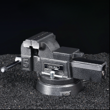 Тиски стальные Deli YS EDL2904Z, поворотные, с наковальней, 4"-100 мм