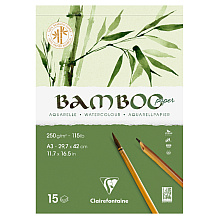 Блок-склейка для акварели "Bamboo", А3, 250г/м2, 15 листов