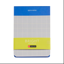 Блокнот "Bright", А5, 135х191 мм, 80 листов, линейка, синий, серый