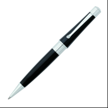 Ручка шариковая автоматическая Cross "Beverly Black Lacquer", 0.7 мм, черный, стерж. черный