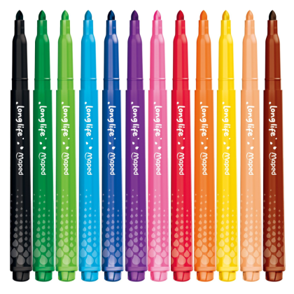 Фломастеры "Color Peps Long Life", 12 шт