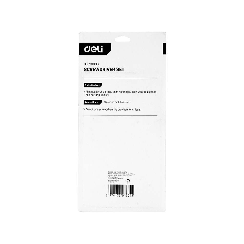Набор отверток Deli "EDL620006", 6 шт, черный, желтый - 4