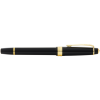 Ручка перьевая F "Bailey Light Polished Black Resin and Gold Tone", черный, золотой - 5