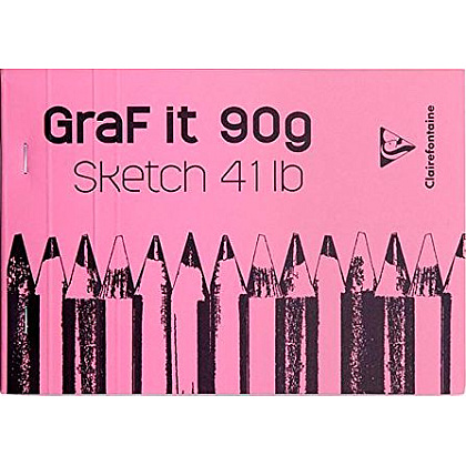 Скетчбук "Graf It", A5, 90 г/м2, 80 листов, розовый