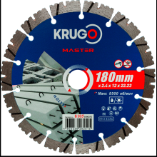 Круг алмазный по бетону Krugo Master, 180х22.23 мм