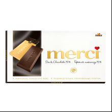 Конфеты "Merci", 100 г, горький шоколад 72 %