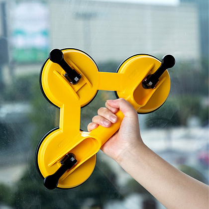 Стеклодомкрат Deli YS EDL-XP23, тройной, до 120 кг, желтый - 9