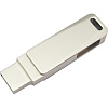 USB Flash накопитель 3.0 32 Gb СК-046, TypeC Dual, металл, серебристый   - 4