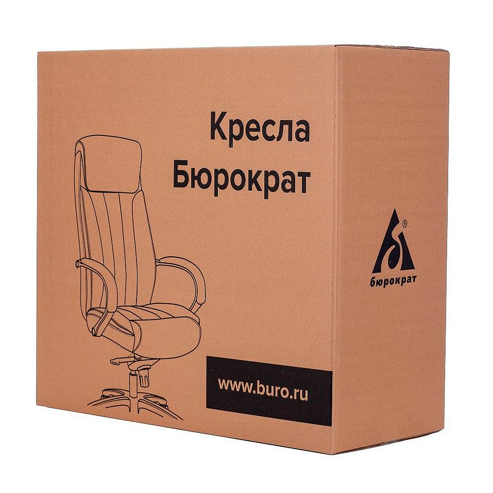 Кресло д/руководителя Бюрократ T-9923WALNUT светло-коричневый Leather Eichel кожа крестовина металл/дерево - 5