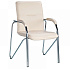 Кресло для посетителей SitUp Samba Chrome, экокожа крем