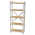 Стеллаж "Loft CH-3", 800х350х1820 мм, белый, золотой крафт