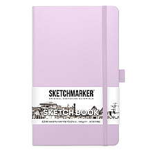 Скетчбук "Sketchmarker", 13x21 см, 140 г/м2, 80 листов, фиолетовый пастельный