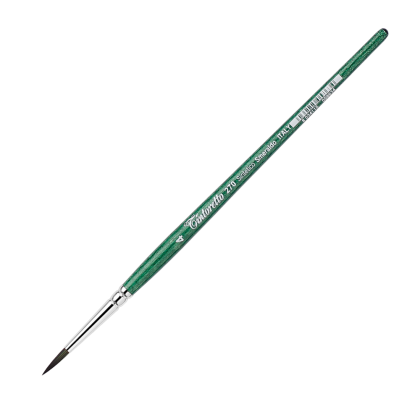 Кисть для рисования "Tintoretto Emerald", синтетика, круглая, №4