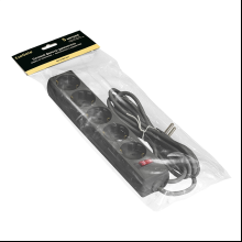 Сетевой фильтр ExeGate SP-5-5B, EX221188RUS, 5 розеток, 5 м, черный