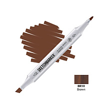 Маркер перманентный двусторонний "Sketchmarker", BR10 коричневый