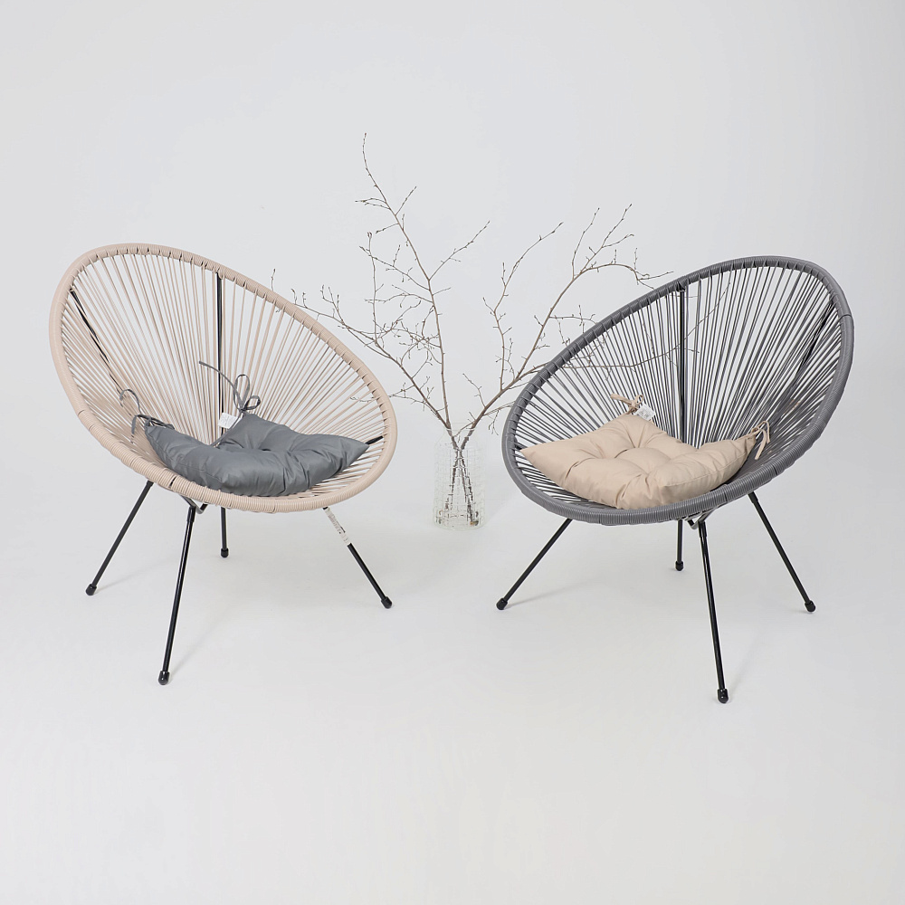 Кресло садовое AksHome RIMINI, искусственный ротанг, коричневый - 2