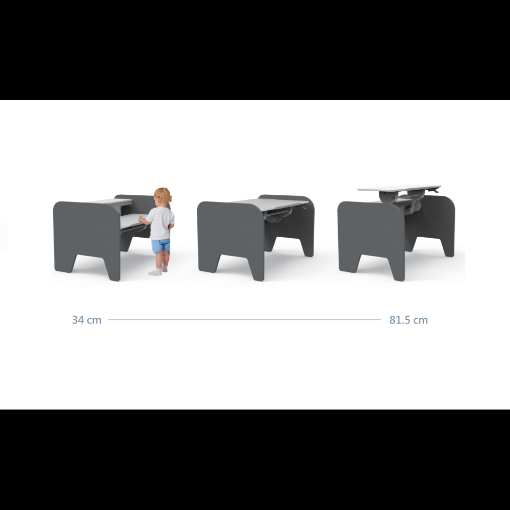 Стол Comf-Pro Elephant Desk UR-3, 1155х700х(340-815) мм, белый, серый - 8
