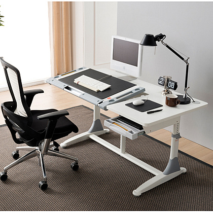 Стол Comf-Pro King Desk, 1400х765х(530-770) мм, белый, зеленый - 6