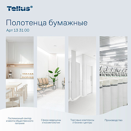Полотенца бумажные Tellus Синглфолд Премиум, листовые, 2 слоя, 200 листов, H3 - 10