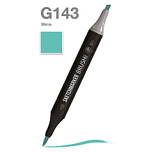 Маркер перманентный двусторонний "Sketchmarker Brush", G143 мята