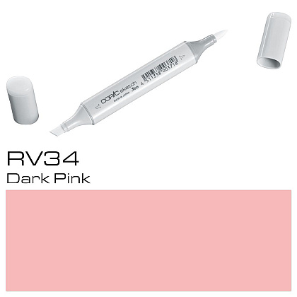 Маркер перманентный "Copic Sketch", RV-34 темный розовый