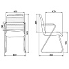 Кресло для посетителей SitUp TASK chrome экокожа, кремовый - 2