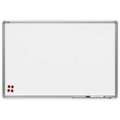 Магнитная доска с полимерным покрытием 2×3 "Alu23", 120x240 см, белый