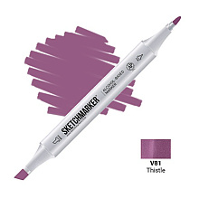 Маркер художественный "Brushmarker", двухсторонний, V81 чертополох