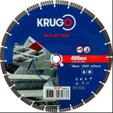 Круг алмазный по бетону Krugo Master, 400х25.4 мм, турбосегментный