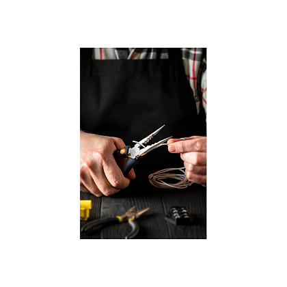 Длинногубцы Deli HS HT2106C, 160 мм, Soft Touch, оранжевый - 3