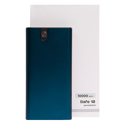 Внешний аккумулятор Power Bank "Safe 10", 10000 mAh, металл, синий - 4