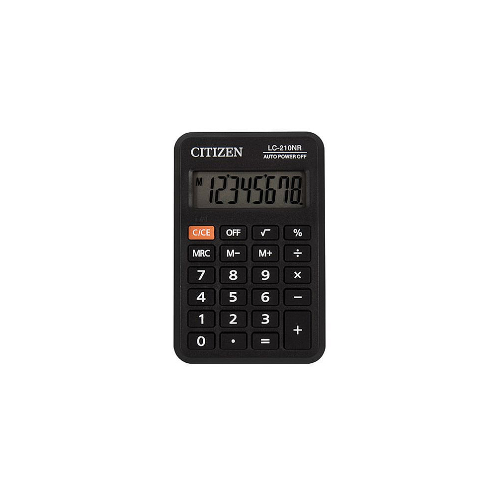 Калькулятор карманный Citizen "LC-210NR", 8-разрядный, черный