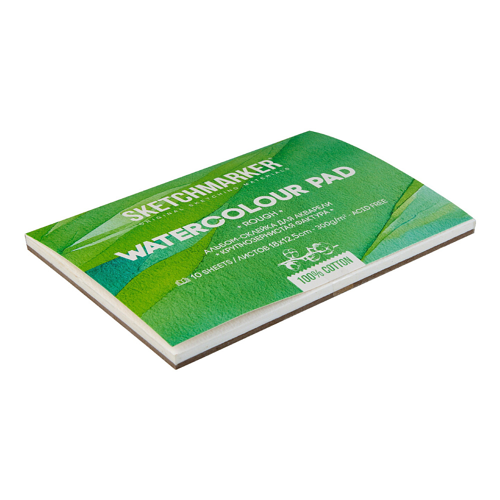 Блок бумаги для акварели "Sketchmarker", А5, 300 г/м2, 10 листов, крупнозернистая - 3