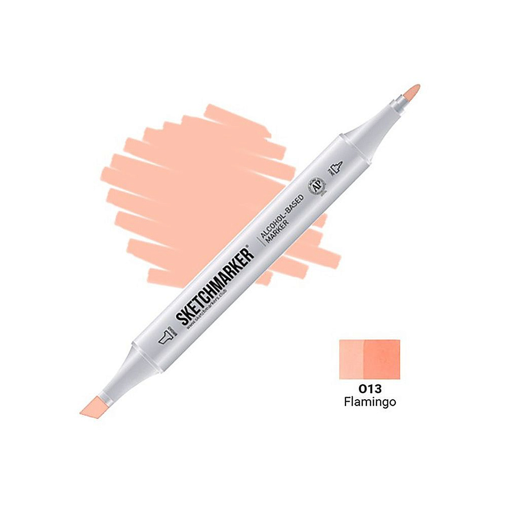 Маркер перманентный двусторонний "Sketchmarker", O13 фламинго