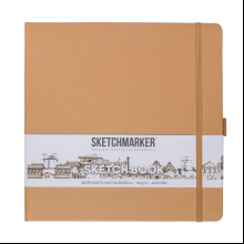 Скетчбук "Sketchmarker", 80 листов, 20x20 см, 140 г/м2, капучино 