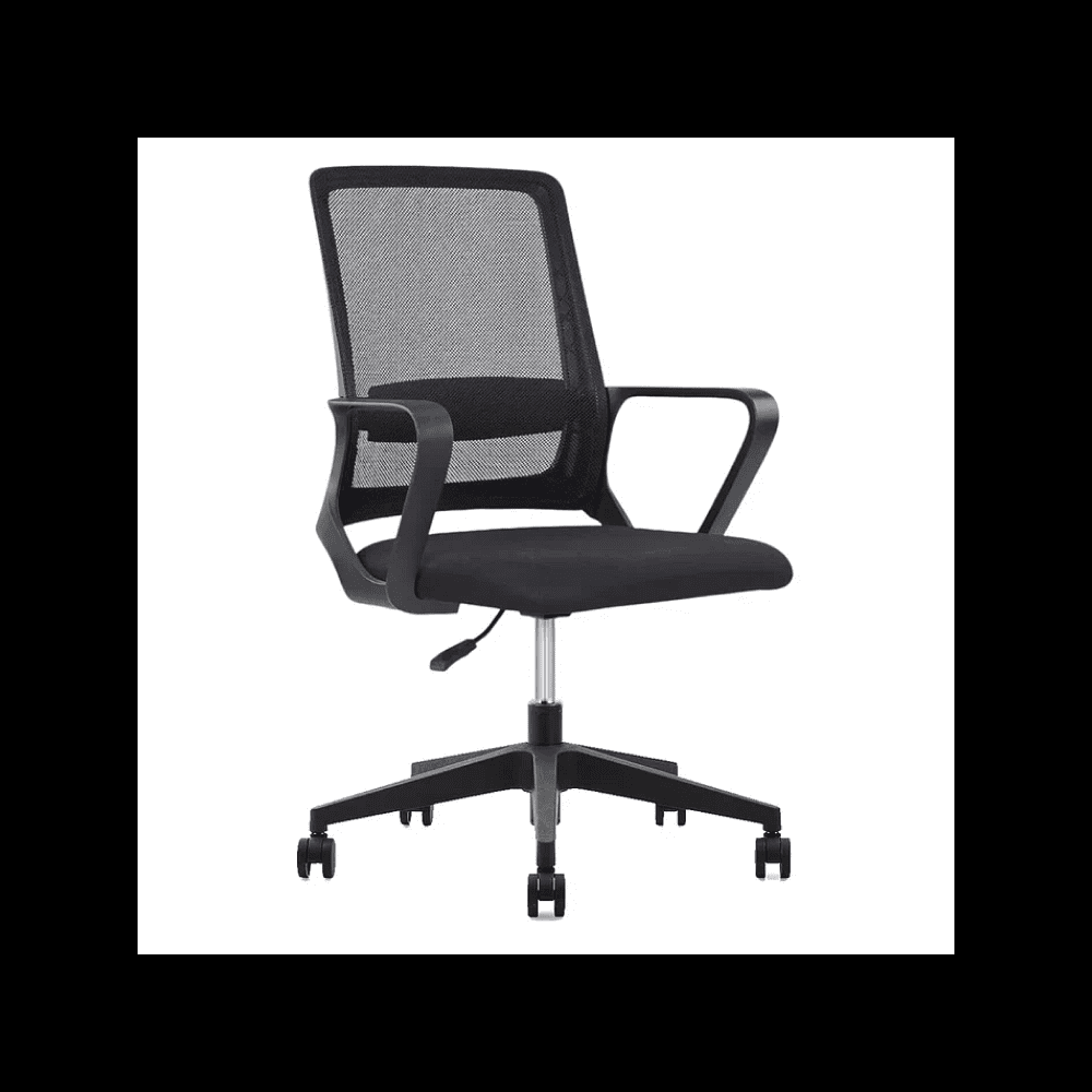 Кресло для персонала SitZone "U-0385 PL", ткань, пластик, черный