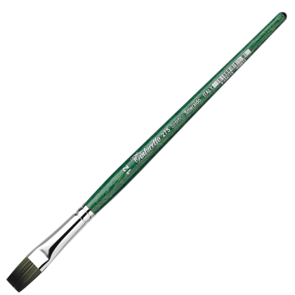Кисть для рисования "Tintoretto Emerald", синтетика, плоская, №12