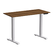 Стол с электроприводом WellDesk Prime 1300x675х18 белый/дуб хантон темный (9191462+9178197)