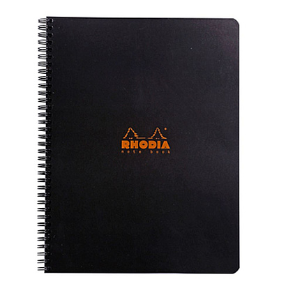 Блокнот "Rhodia", А4+, 80 листов, клетка, черный