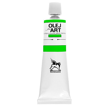 Краски масляные Renesans "Oils for art", 36 зеленый циннобер светлый, 60 мл, туба